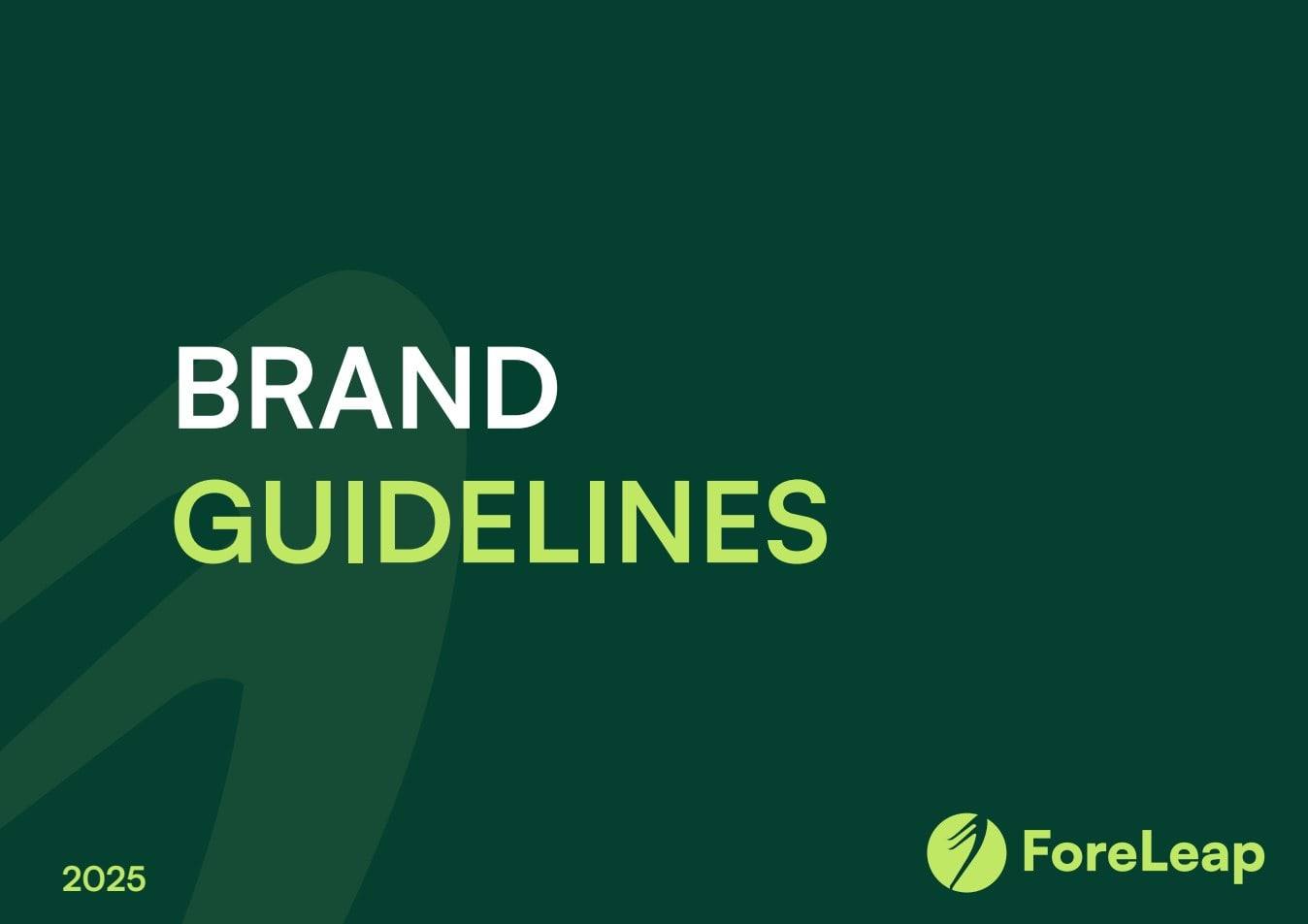 Foreleap Brand Guidelines — execution